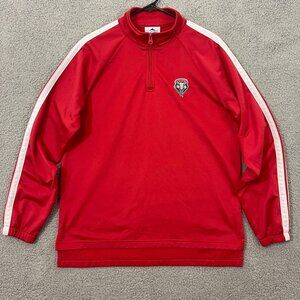 UNM Lobos Quarter 1/4  Zip Jacket Men’s Small‎ Red New Mexico Sweater Shirt